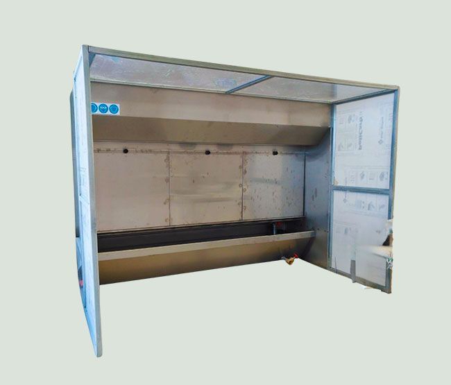 La cabina de extracción de polvo en húmedo Mod. TA/CAH