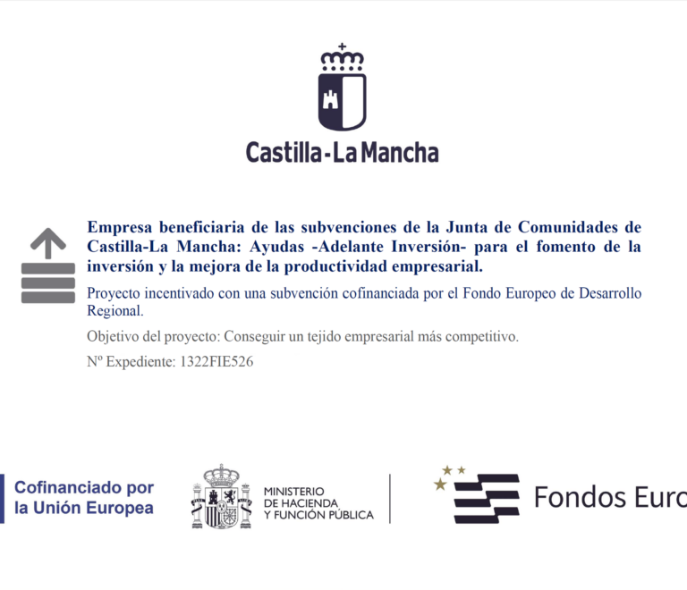 Empresa beneficiaria de las subvenciones de la Junta de Comunidades de Castilla-La Mancha